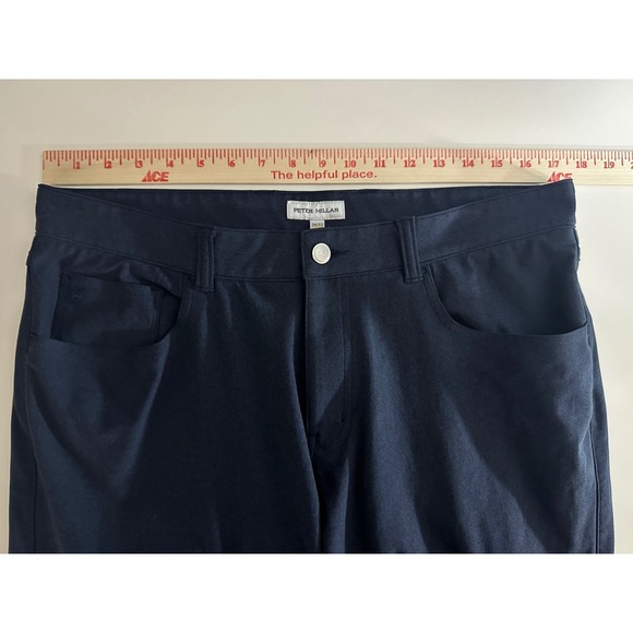 Peter Millar Charlotte Performance Trouser Mens 34x32 Navy Golf Chino MF23EB50FB - Picture 6 of 15